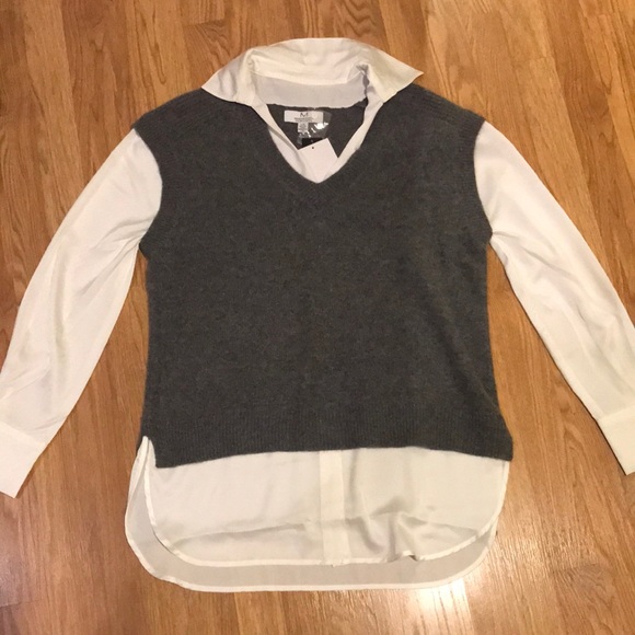 NWT Magaschoni Cashmere Sweater Blouse Size Large $429